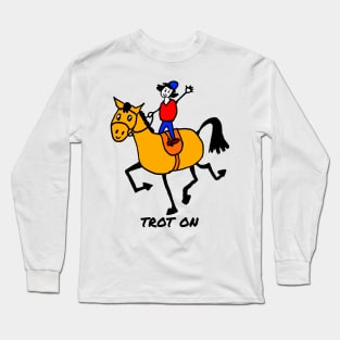 Trot On Pony Cartoon Long Sleeve T-Shirt